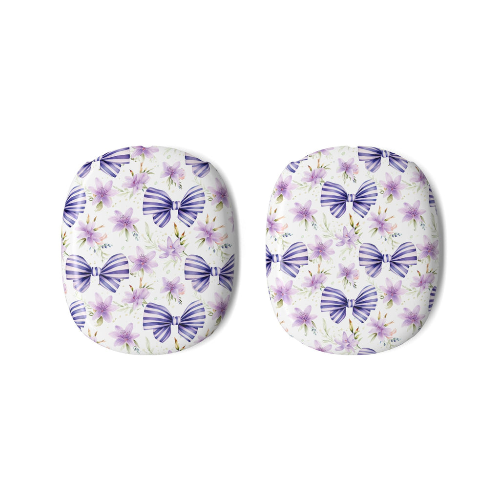 Elegant Purple Floral AirPods Max Shell Case