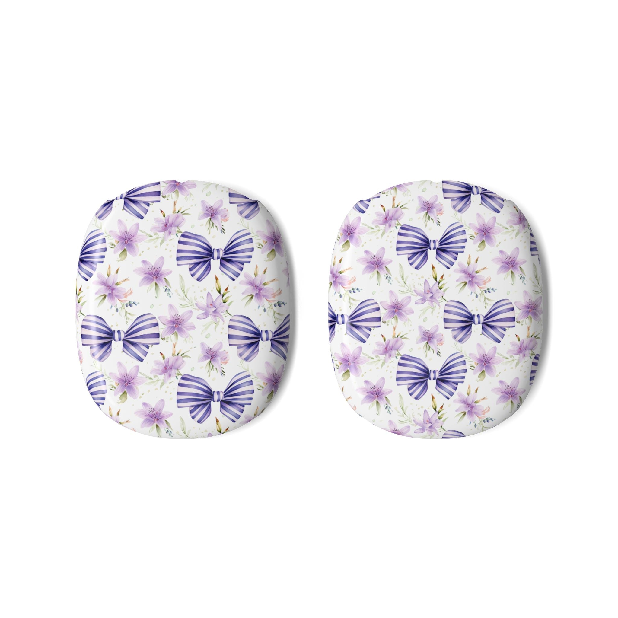 Elegant Purple Floral AirPods Max Shell Case