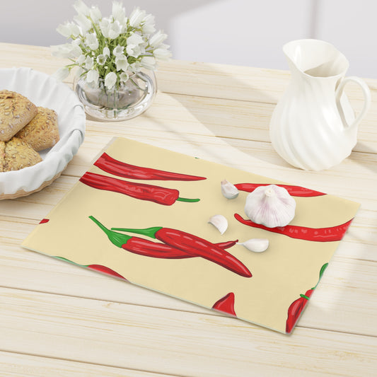 Hot Pepper Glass Cutting Board