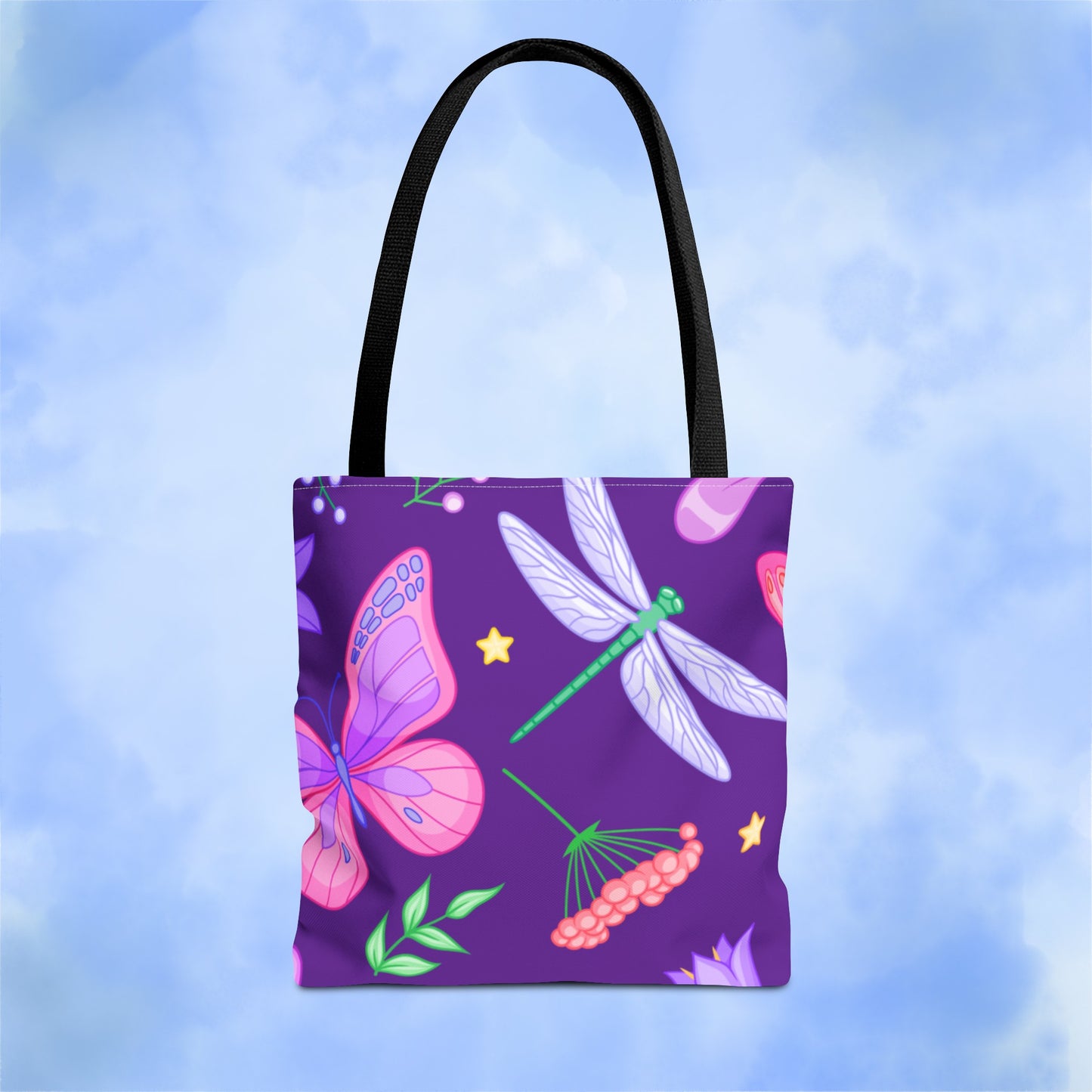 Purple Butterfly Forest Tote Bag