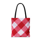 Red & White Checked Tote Bag