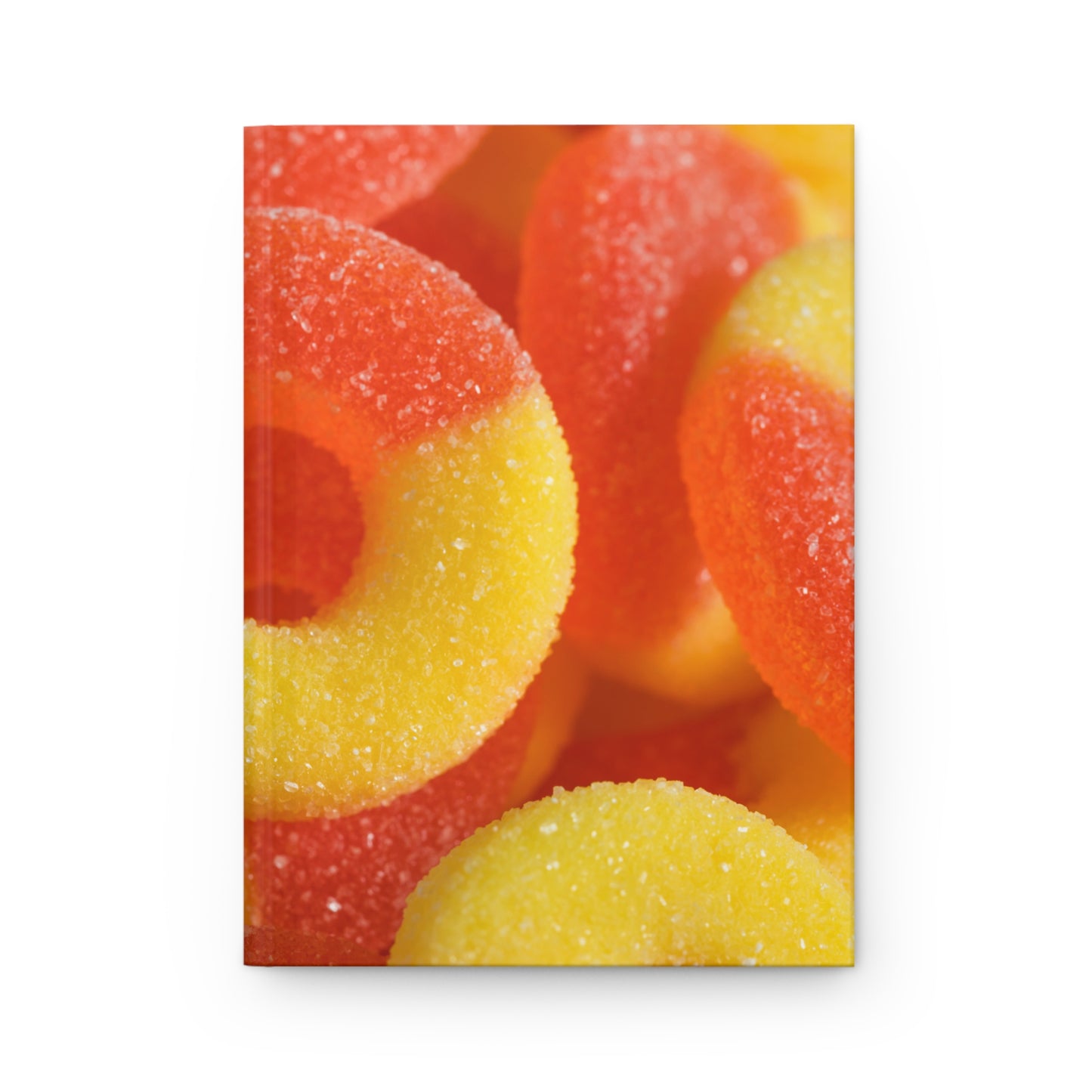 Gummy Peach Ring Candiy Hardcover Matte Journal
