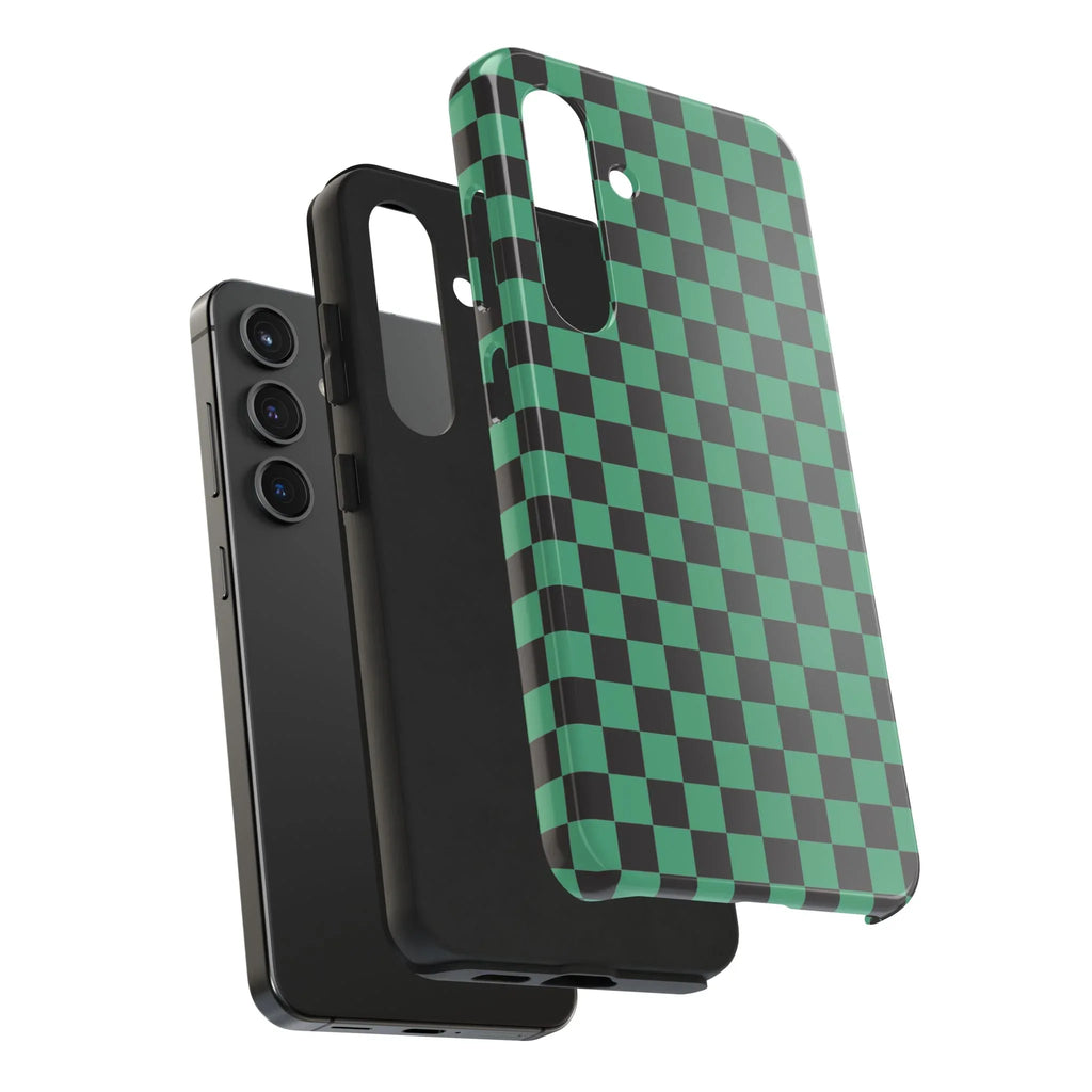 Checkered Kimono Tough Phone Case (Apple & Android) - Pink Sweetheart