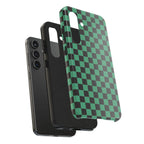 Checkered Kimono Tough Phone Case (Apple & Android) - Pink Sweetheart