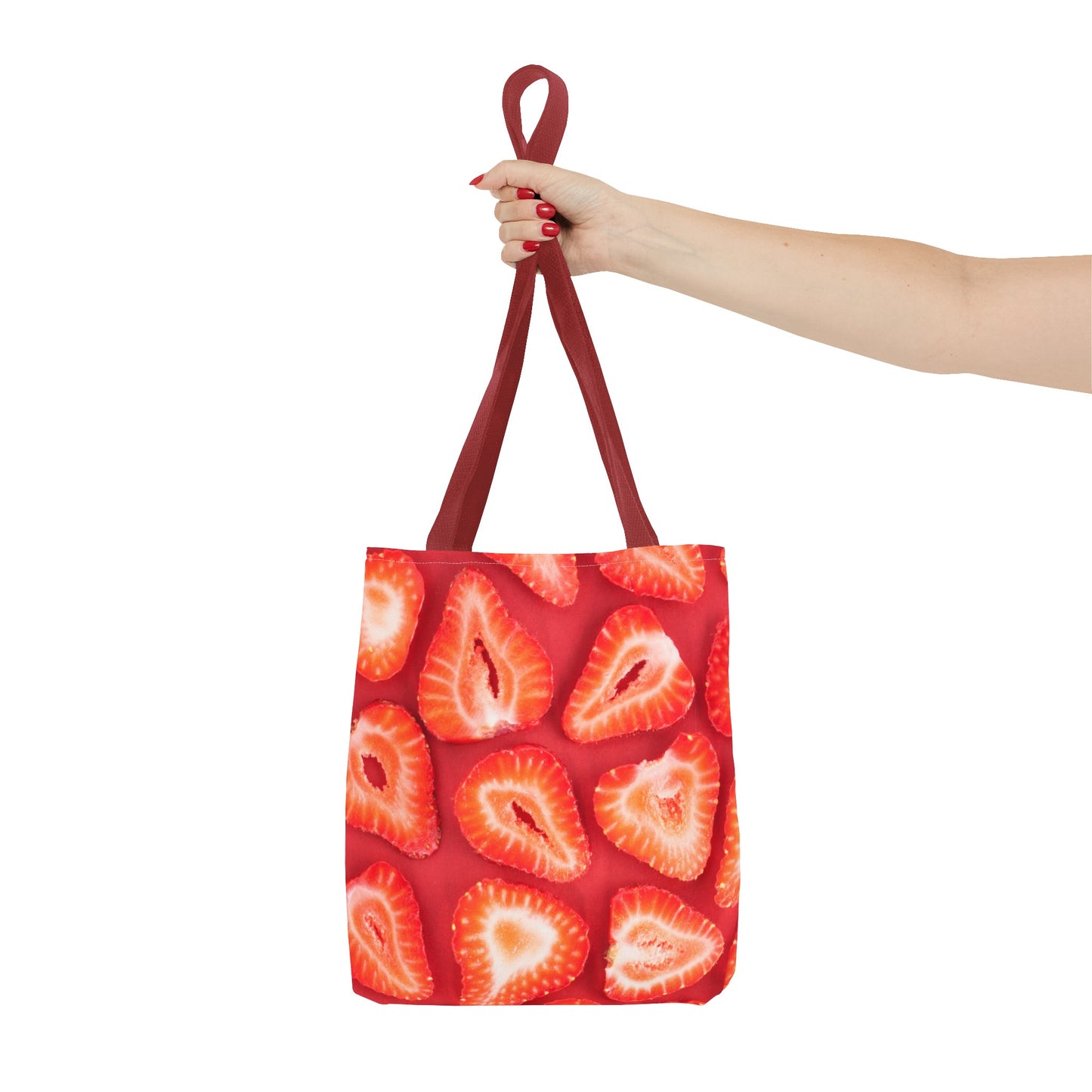 Sweet Sliced Strawberries Tote Bag