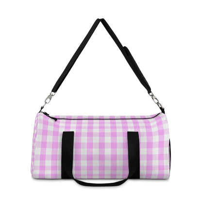 Pink Gingham Duffel Bag