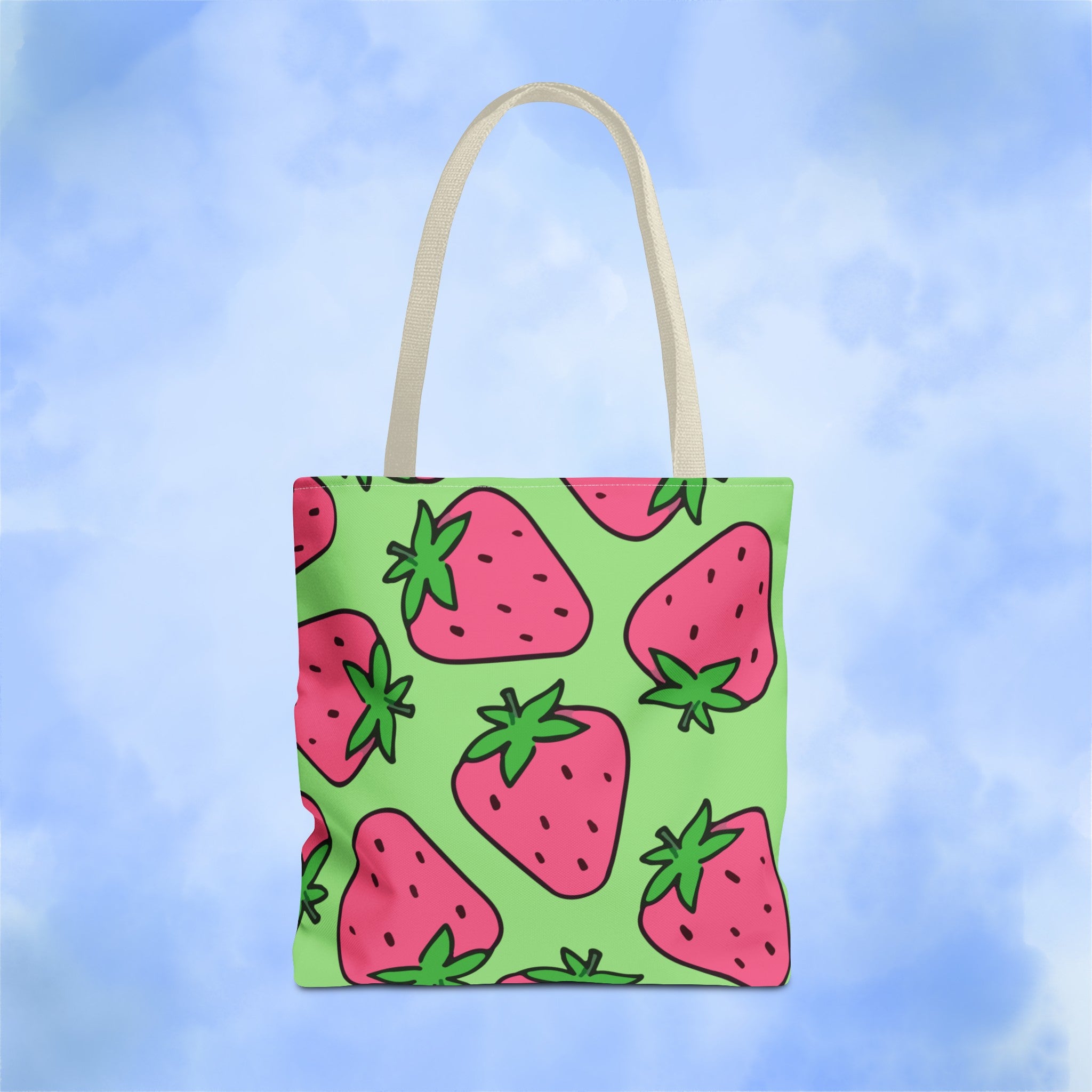 Cartoon Strawberries Tote Bag