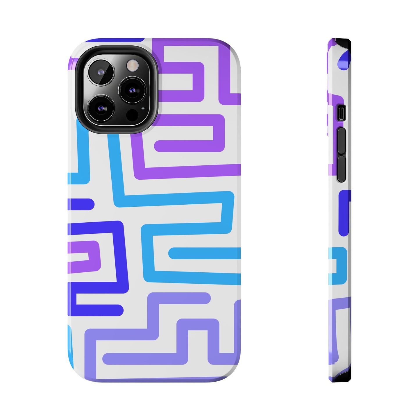 Abstract Neon Maze Phone Case