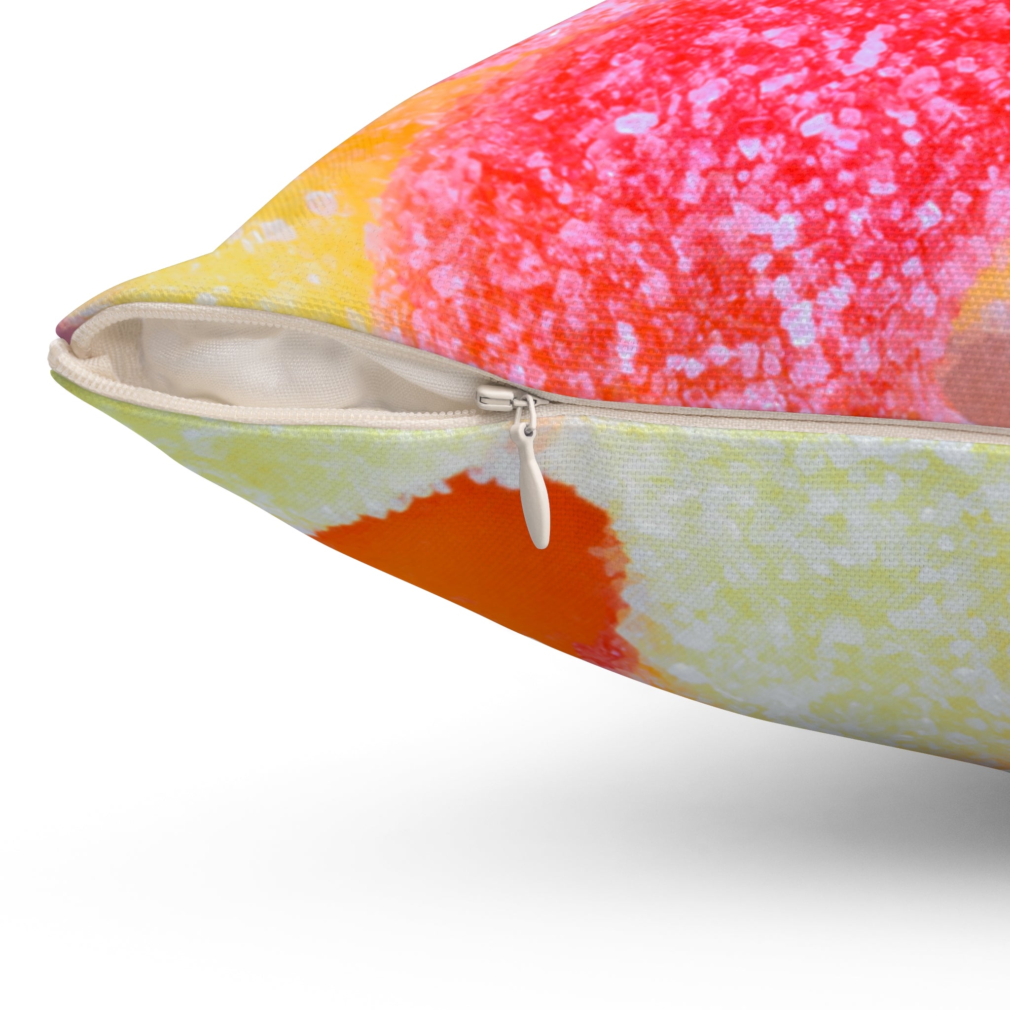 Sweet Peach Candy Rings Square Pillow