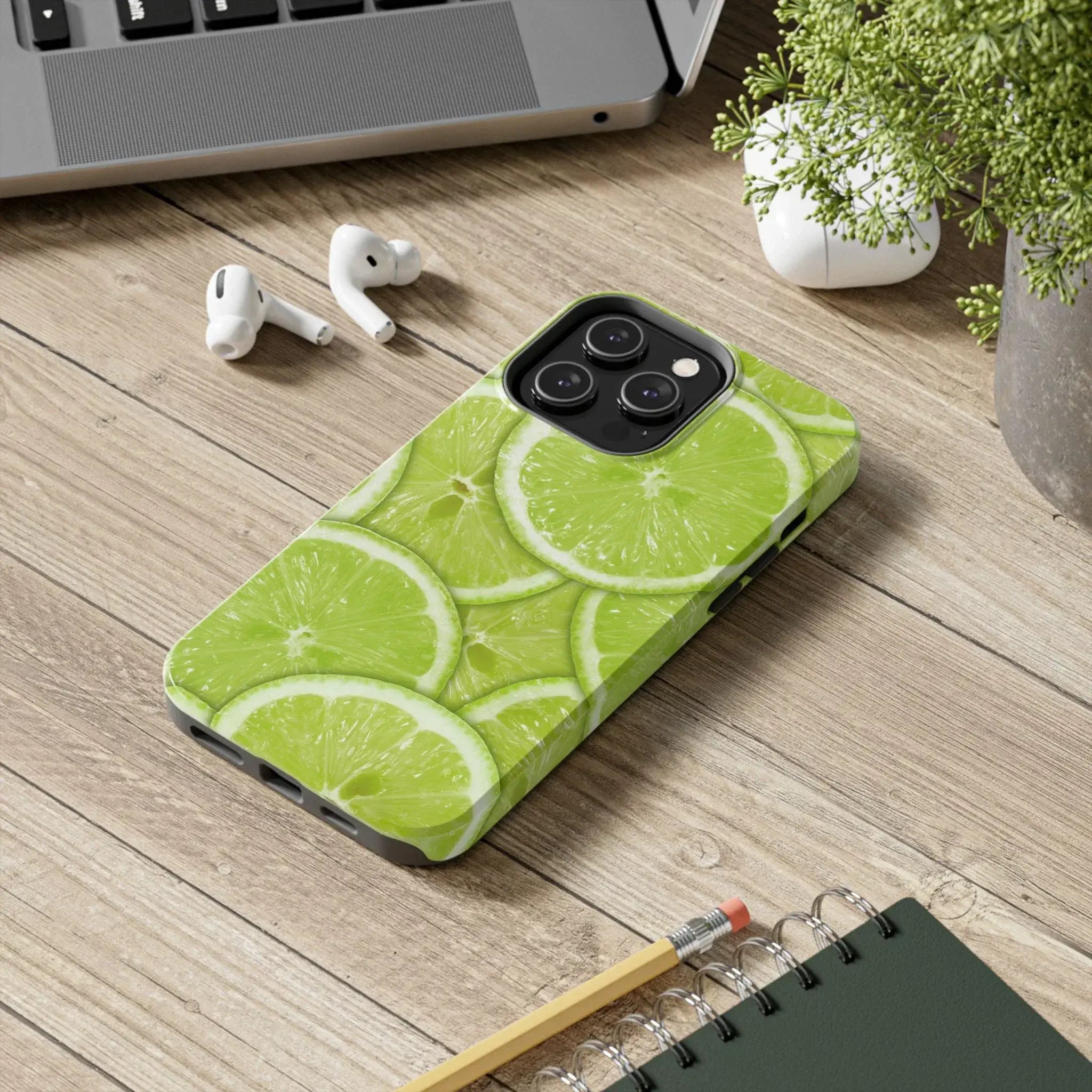 Green Citrus Lime Phone Case (Apple & Android) - Pink Sweetheart