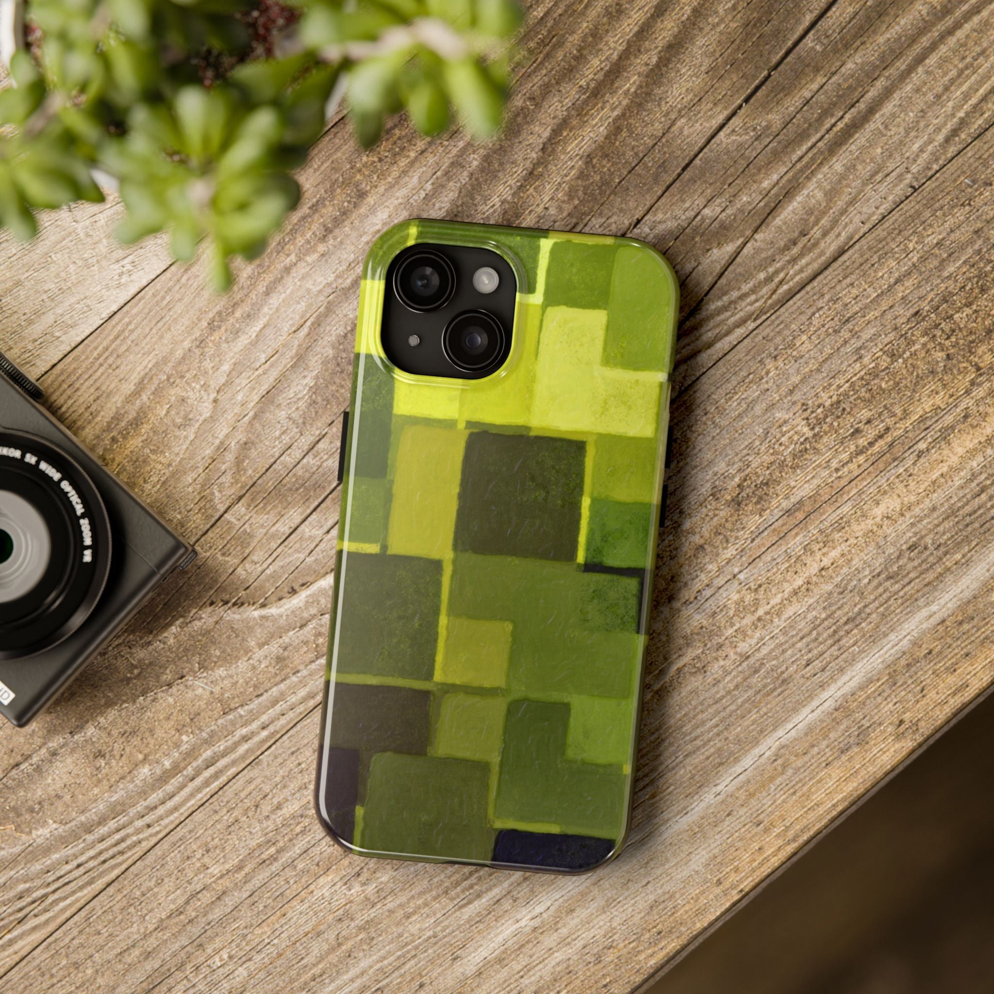 Chartreuse Patchwork Phone Case (Apple & Android)