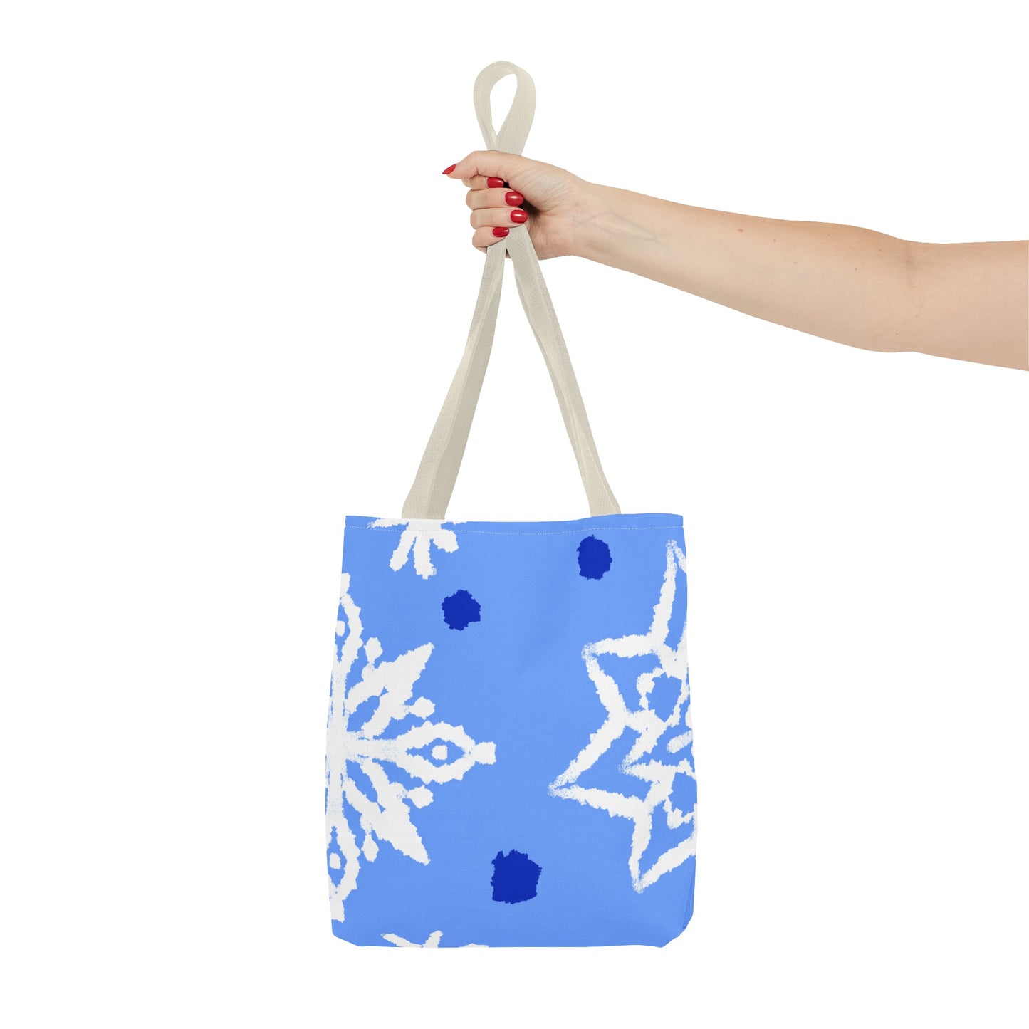 Blue Winter Snowflakes Tote Bag