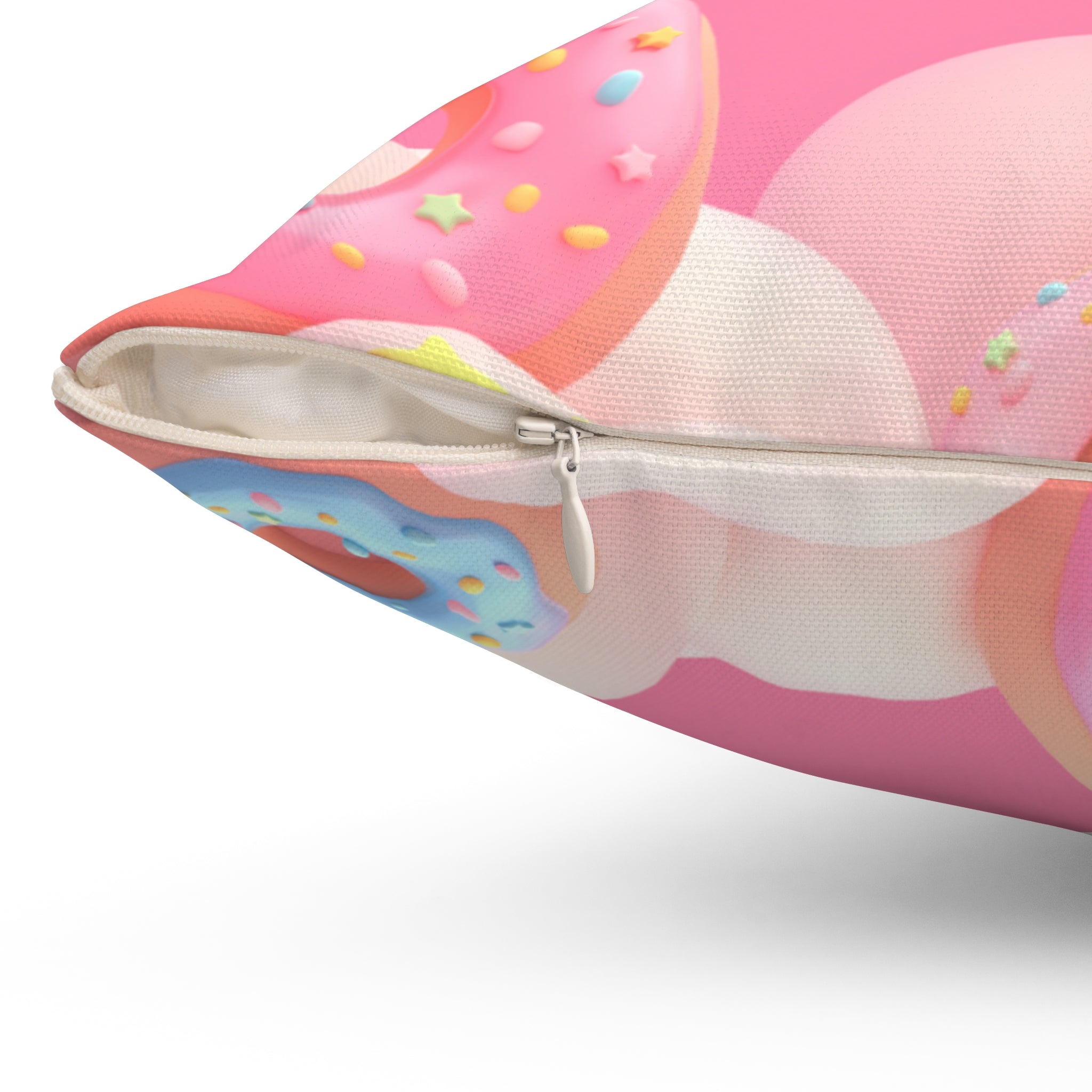 Pink Donut Dreams Square Pillow
