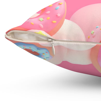 Almohada cuadrada Pink Donut Dreams