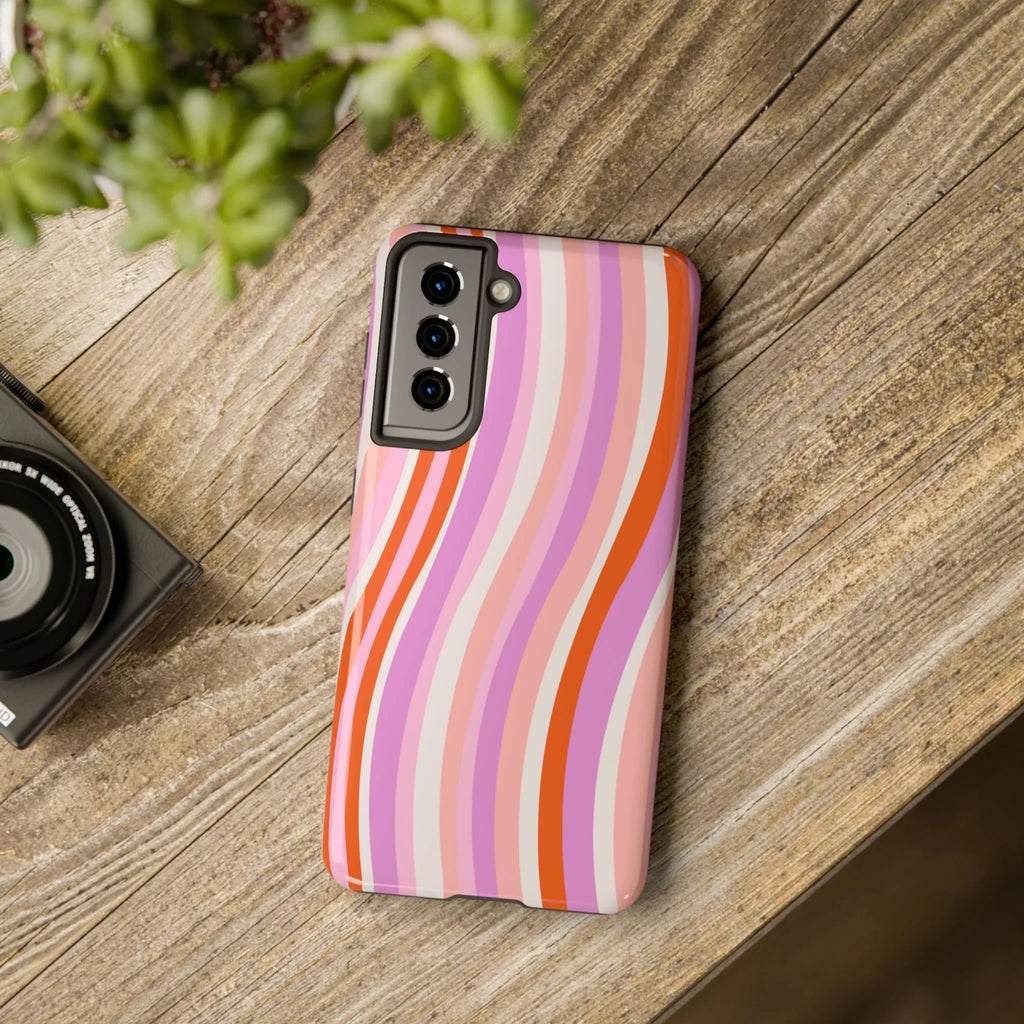 Wave Nostalgia Phone Case (Apple & Android) - Pink Sweetheart