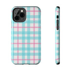 Pastel Gingham Phone Case (Apple & Android) - Pink Sweetheart