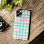Pastel Gingham Phone Case (Apple & Android) - Pink Sweetheart