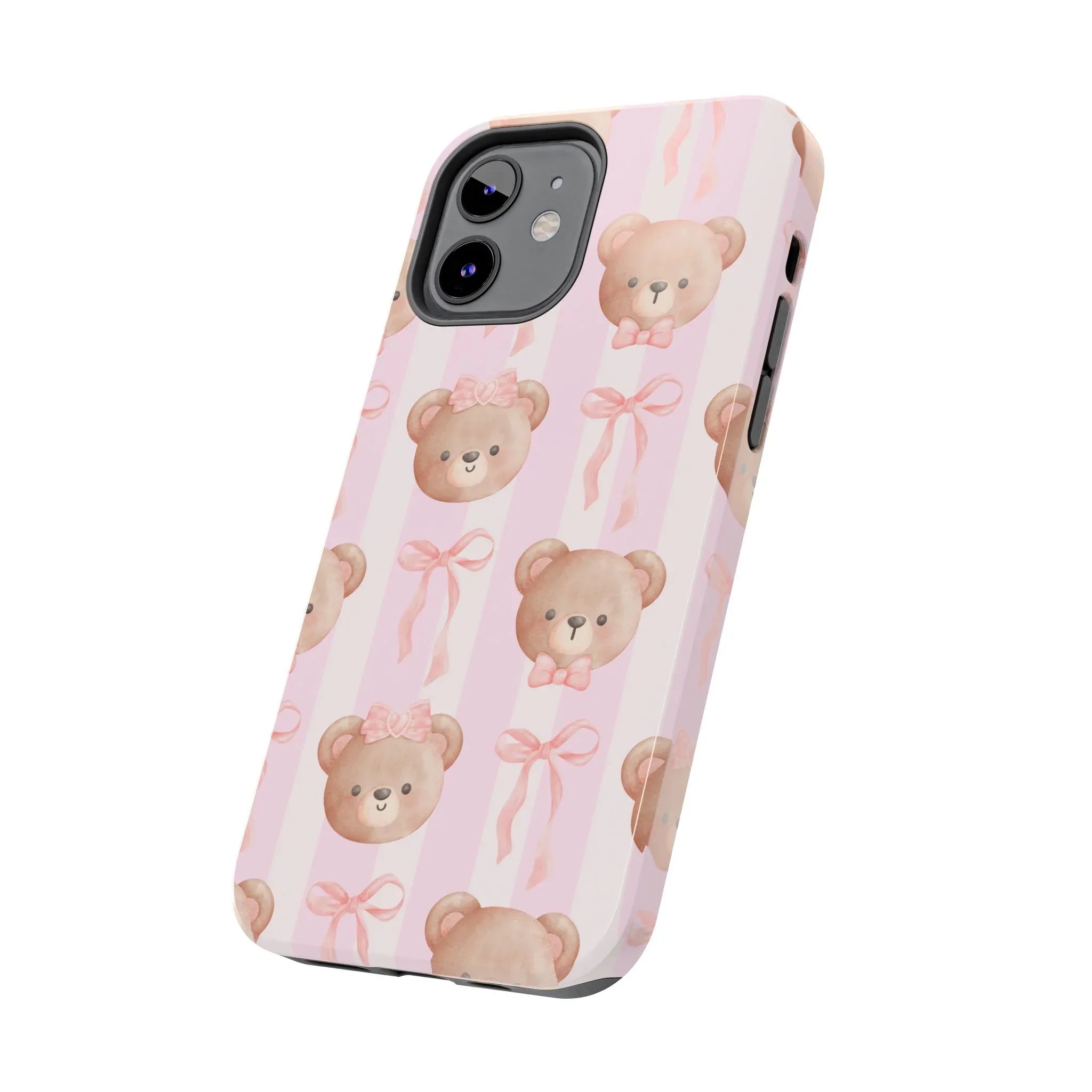Cuddly Teddy Bear Phone Case (Apple & Android) - Pink Sweetheart