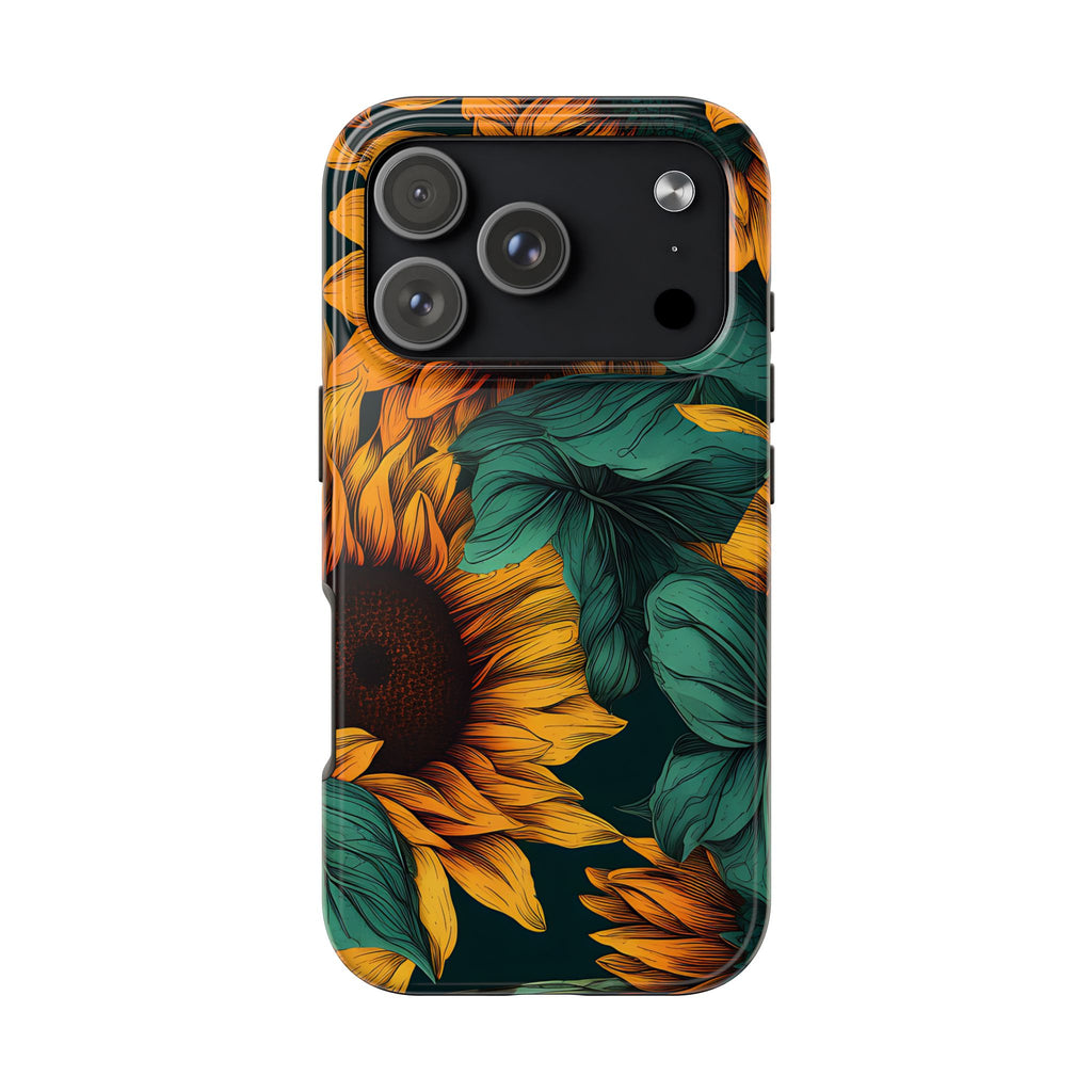 Dark Sunflower Phone Case (Apple & Android)
