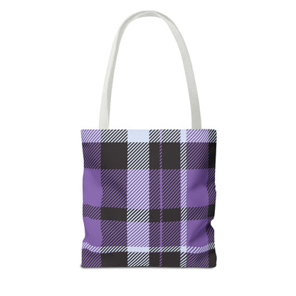 Purple Tartan Plaid Tote Bag