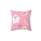 Pretty Pink Ghosts Square Pillow