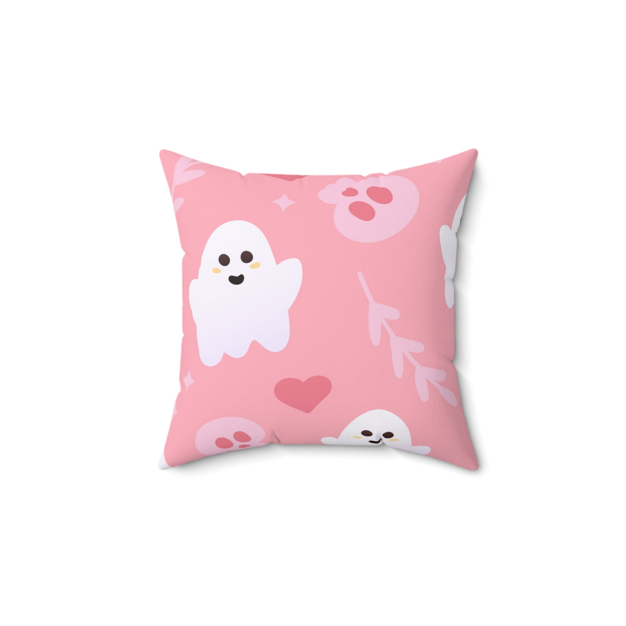 Pretty Pink Ghosts Square Pillow