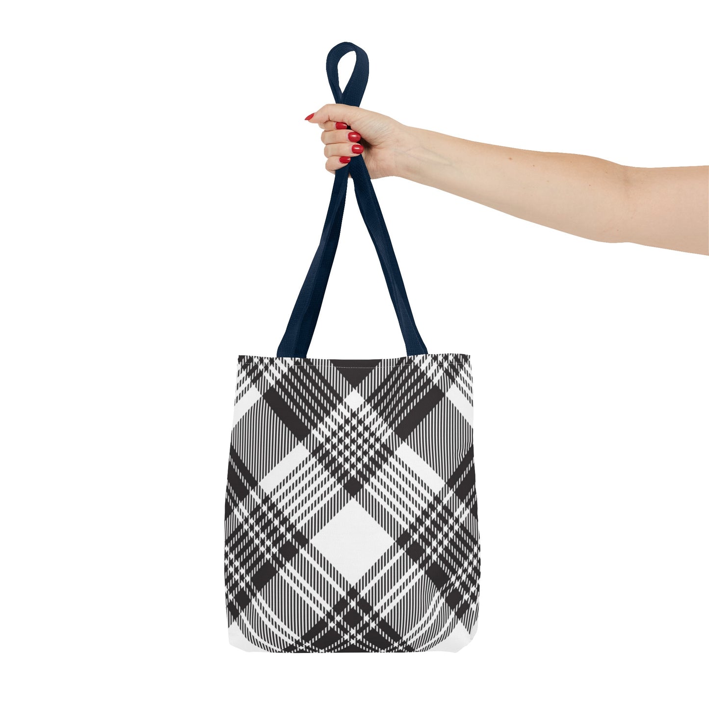 Black Check Tote Bag