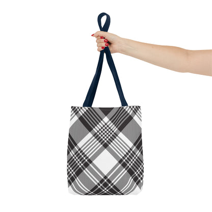 Black Check Tote Bag