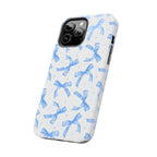 Lacey Baby Blue Ribbons Phone Case (Apple & Android) - Pink Sweetheart