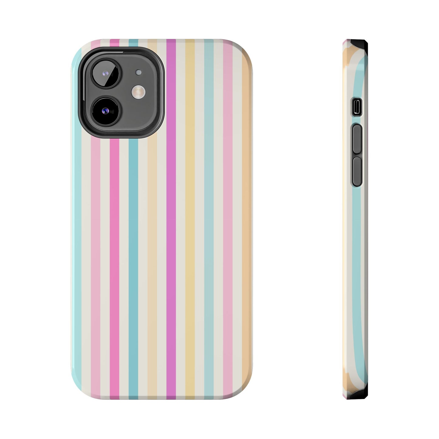 Pastel Candy Stripes Phone Cases