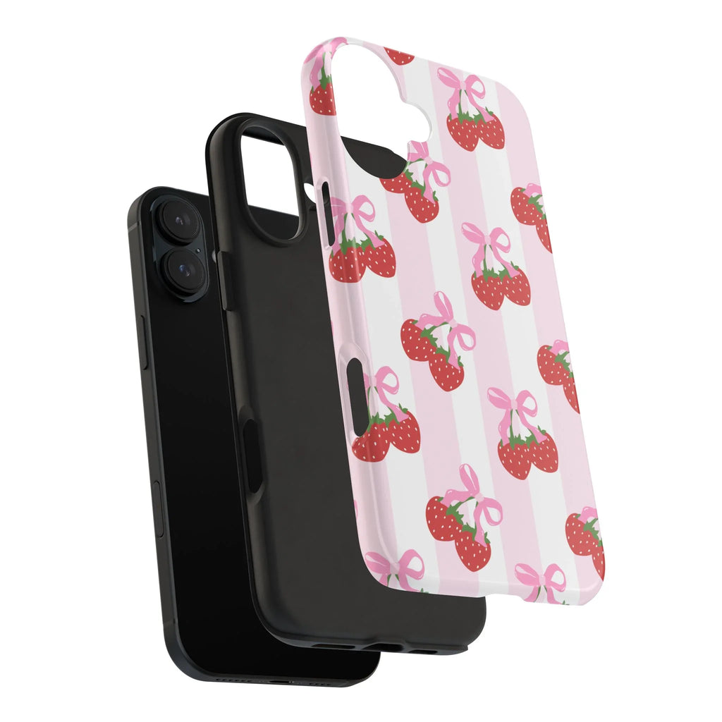 Strawberry Cherries Phone Case (Apple & Android) - Pink Sweetheart