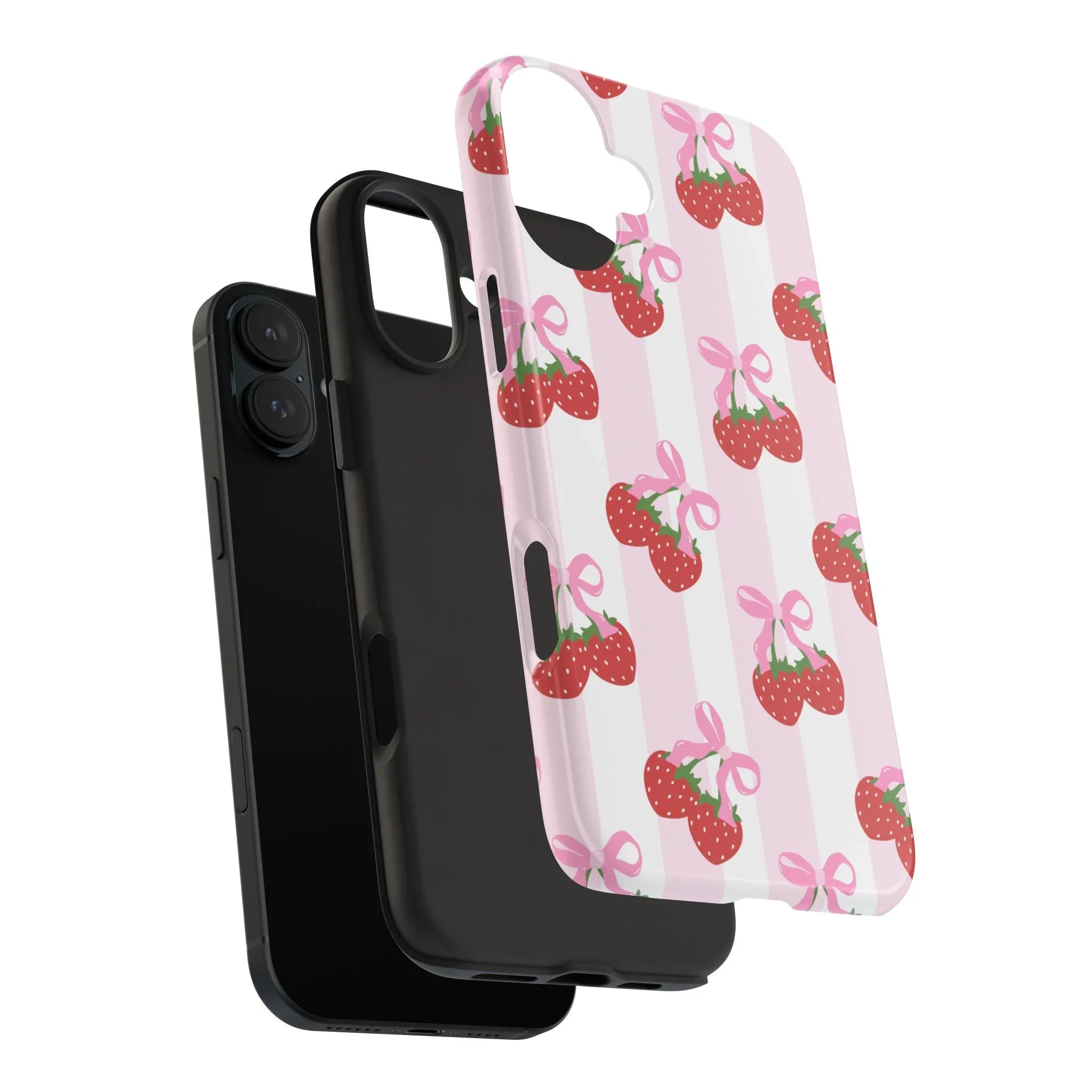 Strawberry Cherries Phone Case (Apple & Android) - Pink Sweetheart