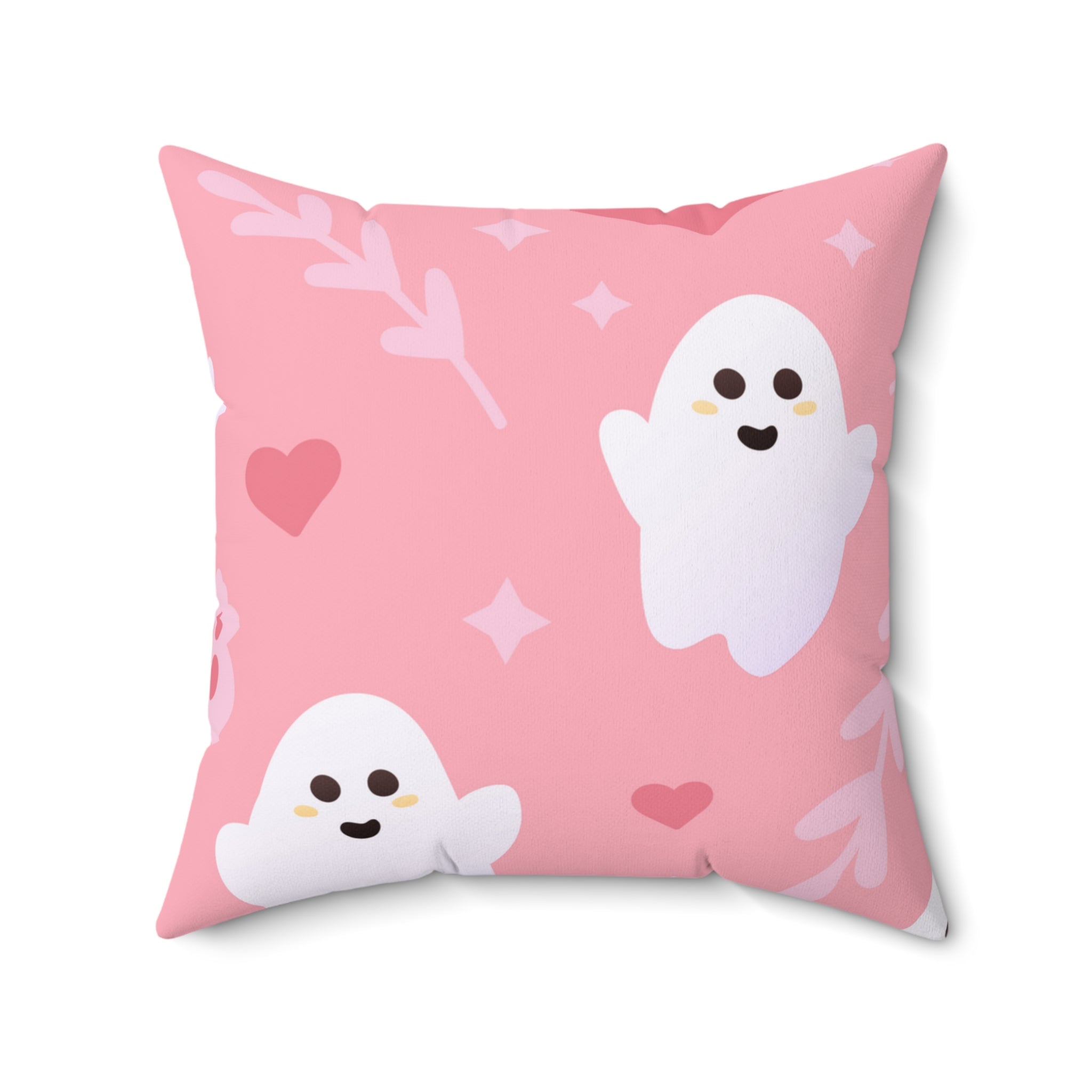 Pretty Pink Ghosts Square Pillow