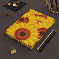 Beautiful Sunflowers Hardcover Matte Journal - Pink Sweetheart