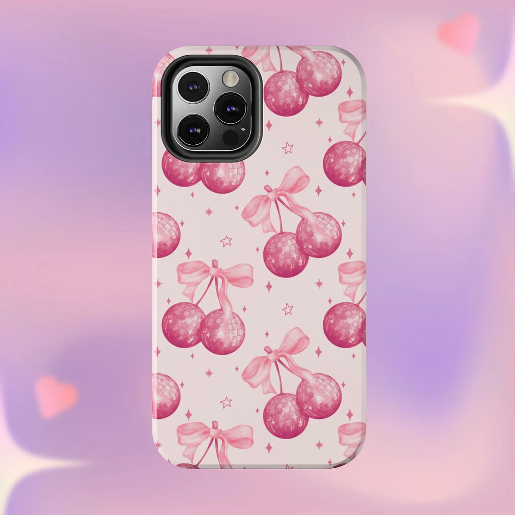 Disco Cherries Phone Case (Apple & Android) - Pink Sweetheart