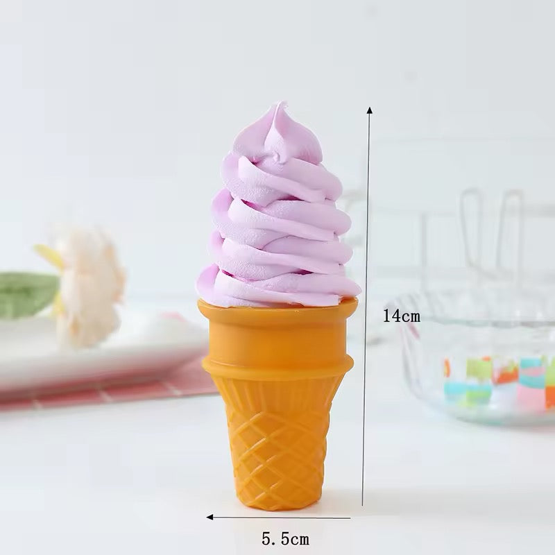 Novelty Swirled Ice Cream Cone Decoration