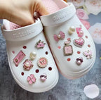 Dainty Pink Coquette Clog Charms Set