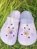Purple Dahlia Clog Charms Set - Pink Sweetheart