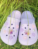 Purple Dahlia Clog Charms Set