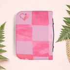 Peachy Pink Squares Book Cover