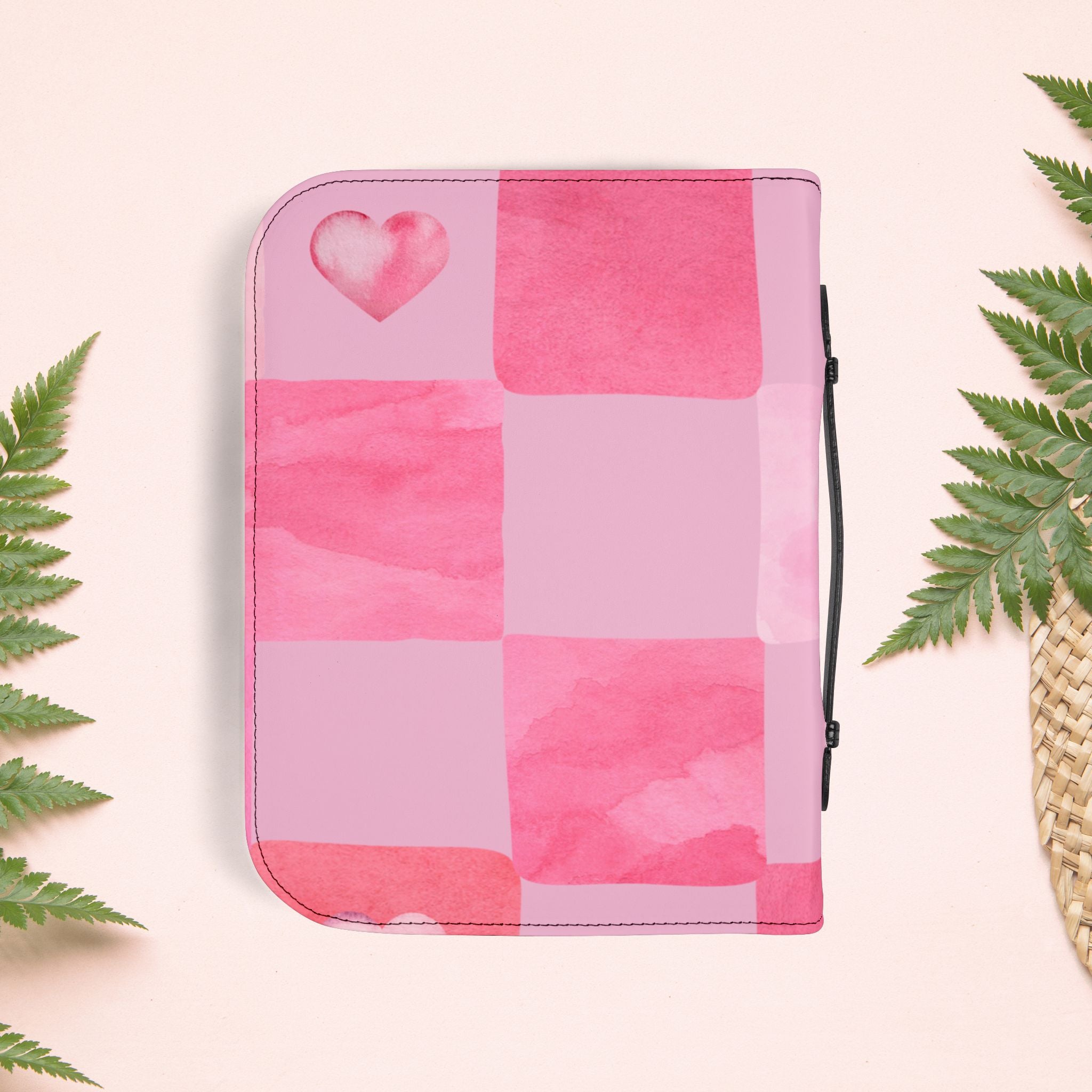 Peachy Pink Squares Book Cover