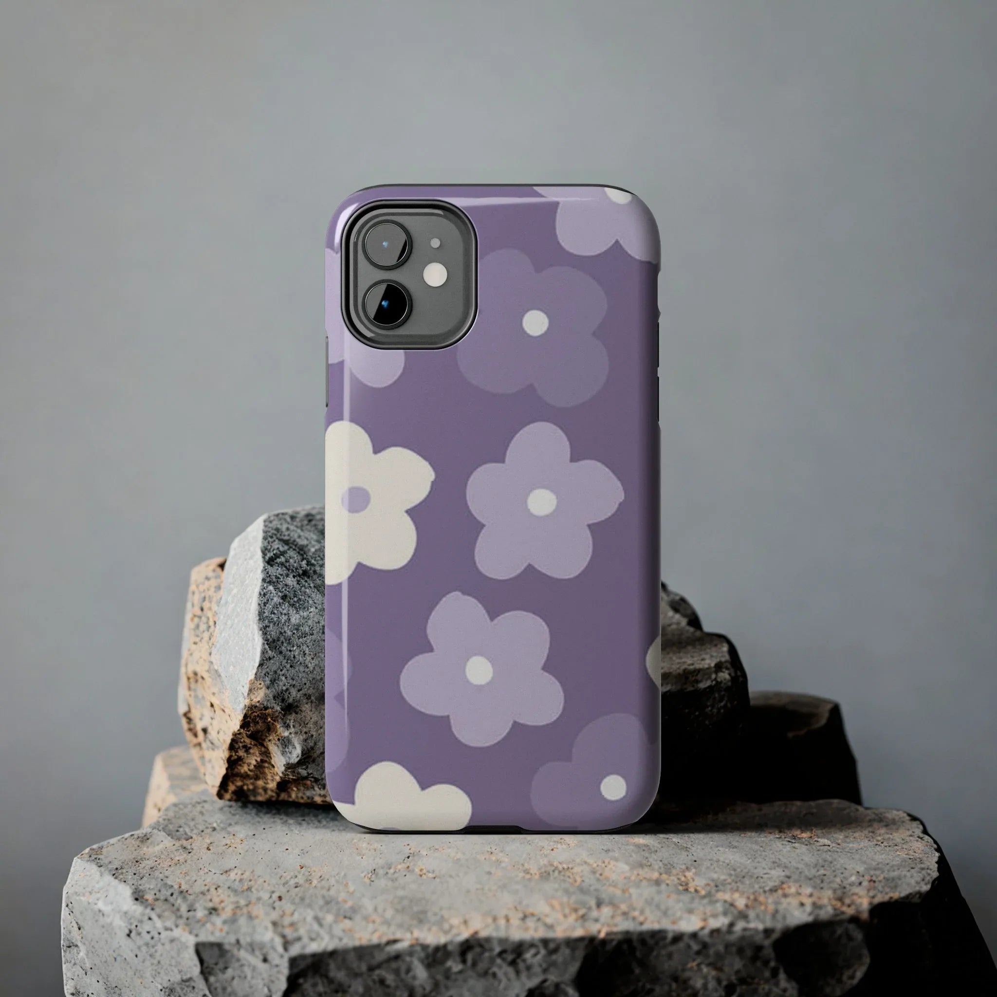 Pastel Purple Flowers Phone Case (Apple & Android) - Pink Sweetheart
