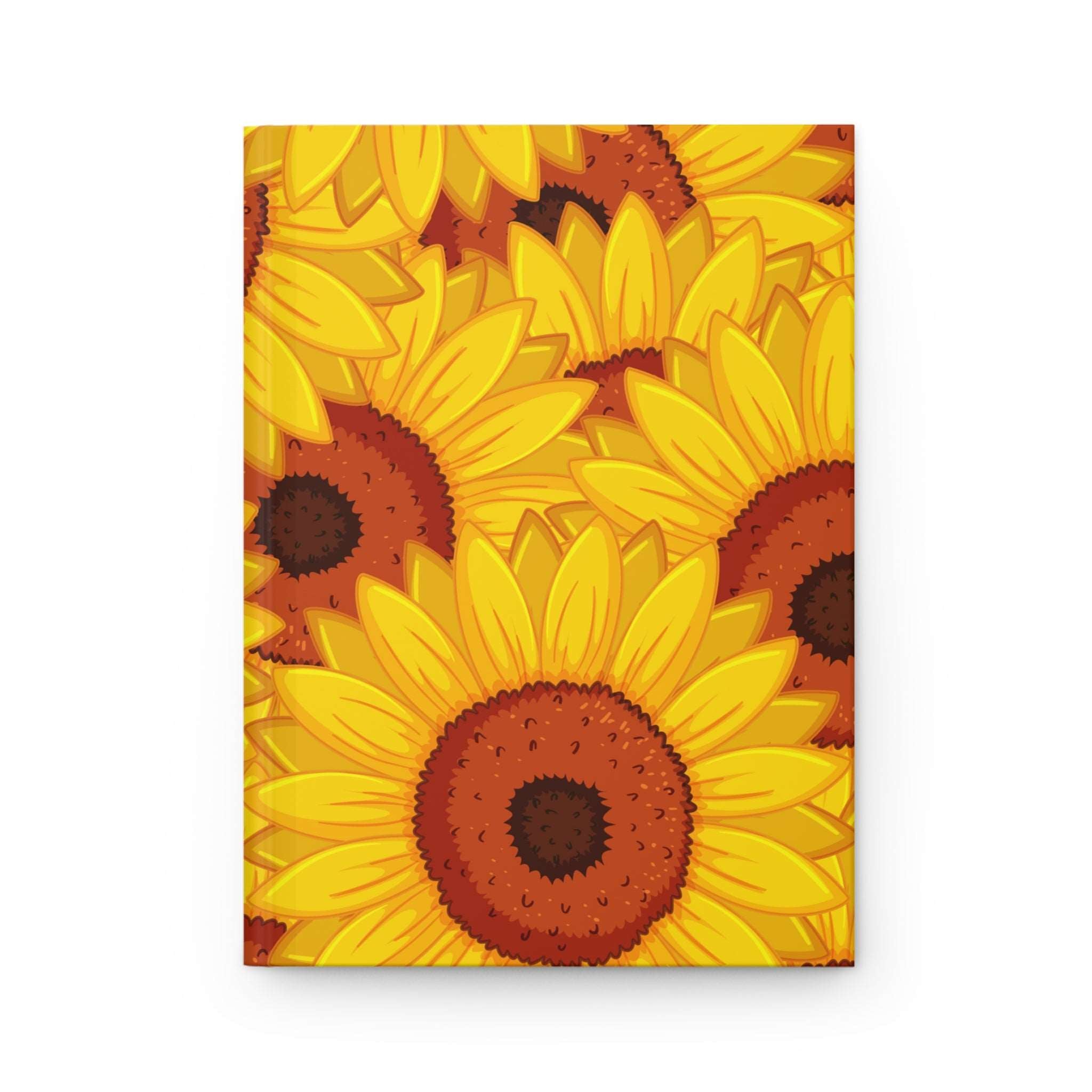 Beautiful Sunflowers Hardcover Matte Journal