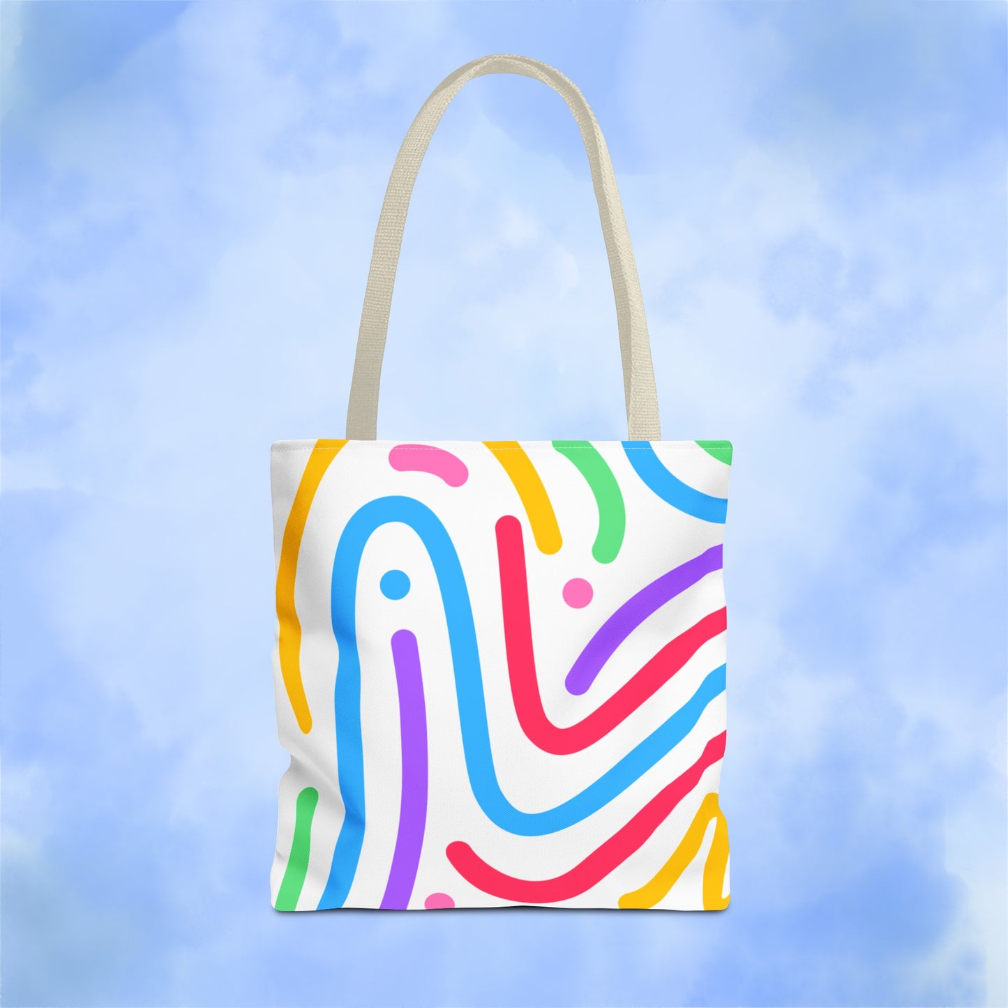 Colorful Doodle Swirl Tote Bag