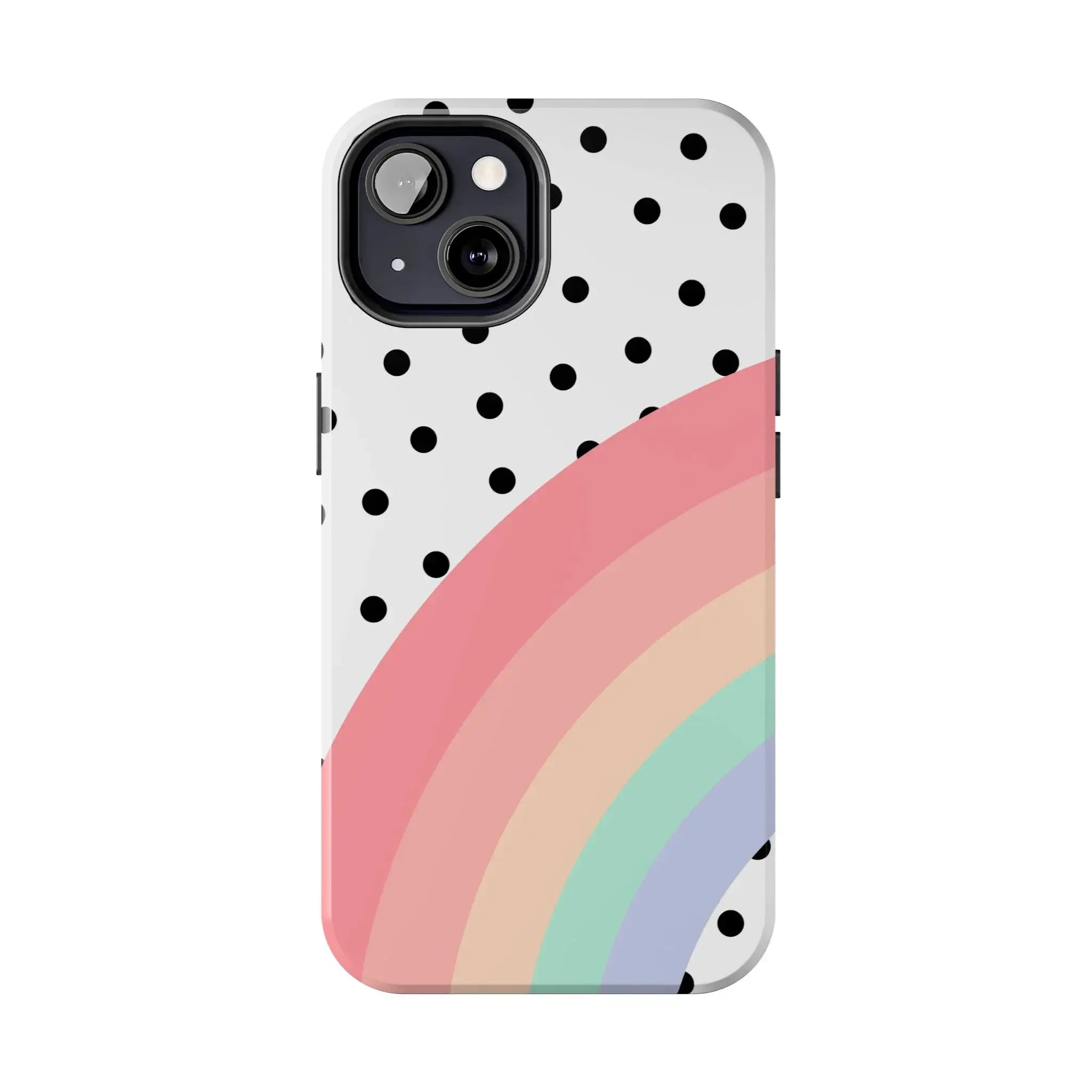 Polka Dot Rainbow Phone Case (Apple & Android) - Pink Sweetheart