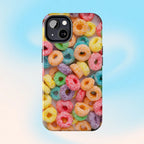 Morning Cereal Loops Phone Case (Apple & Android) - Pink Sweetheart
