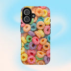 Morning Cereal Loops Phone Case (Apple & Android) - Pink Sweetheart