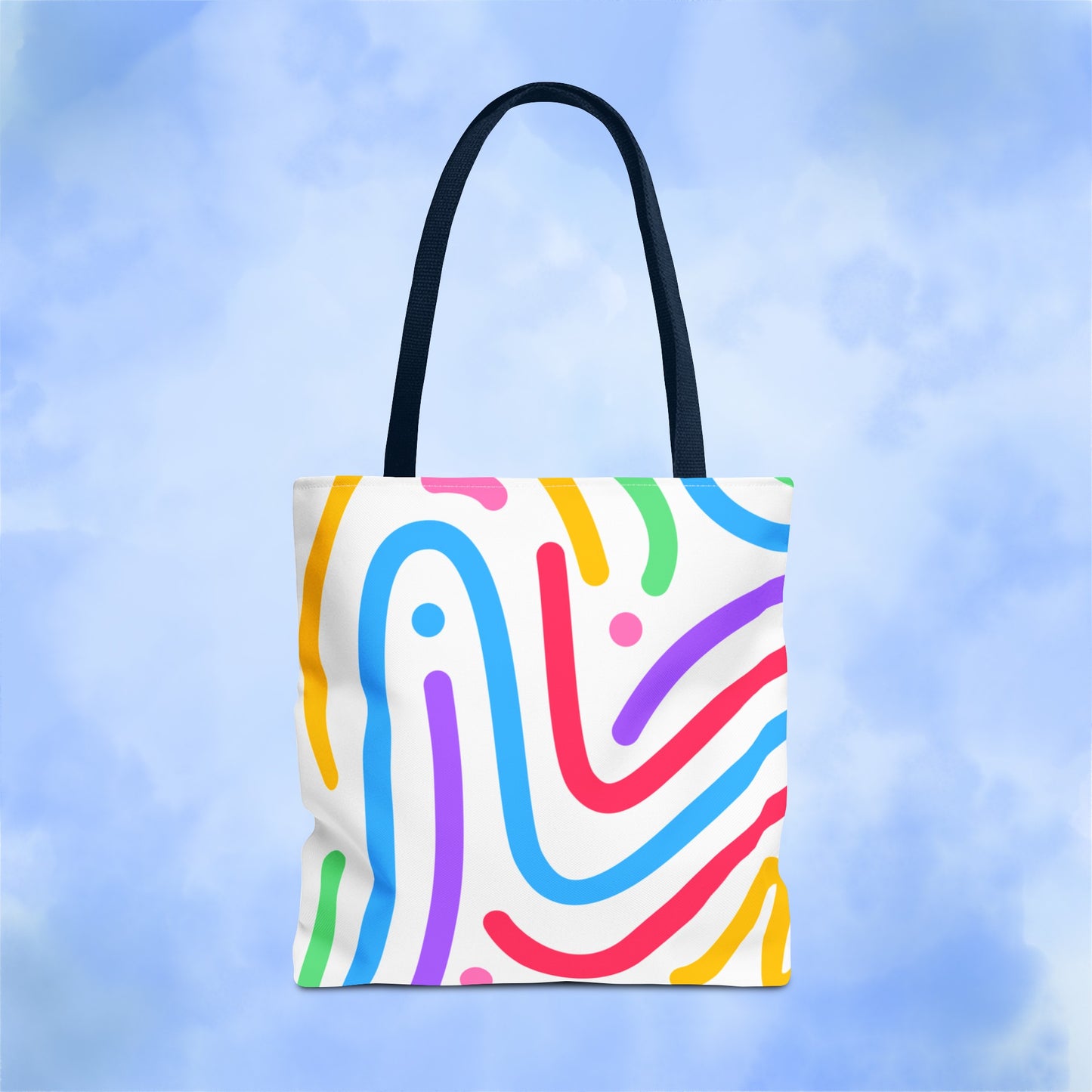 Colorful Doodle Swirl Tote Bag