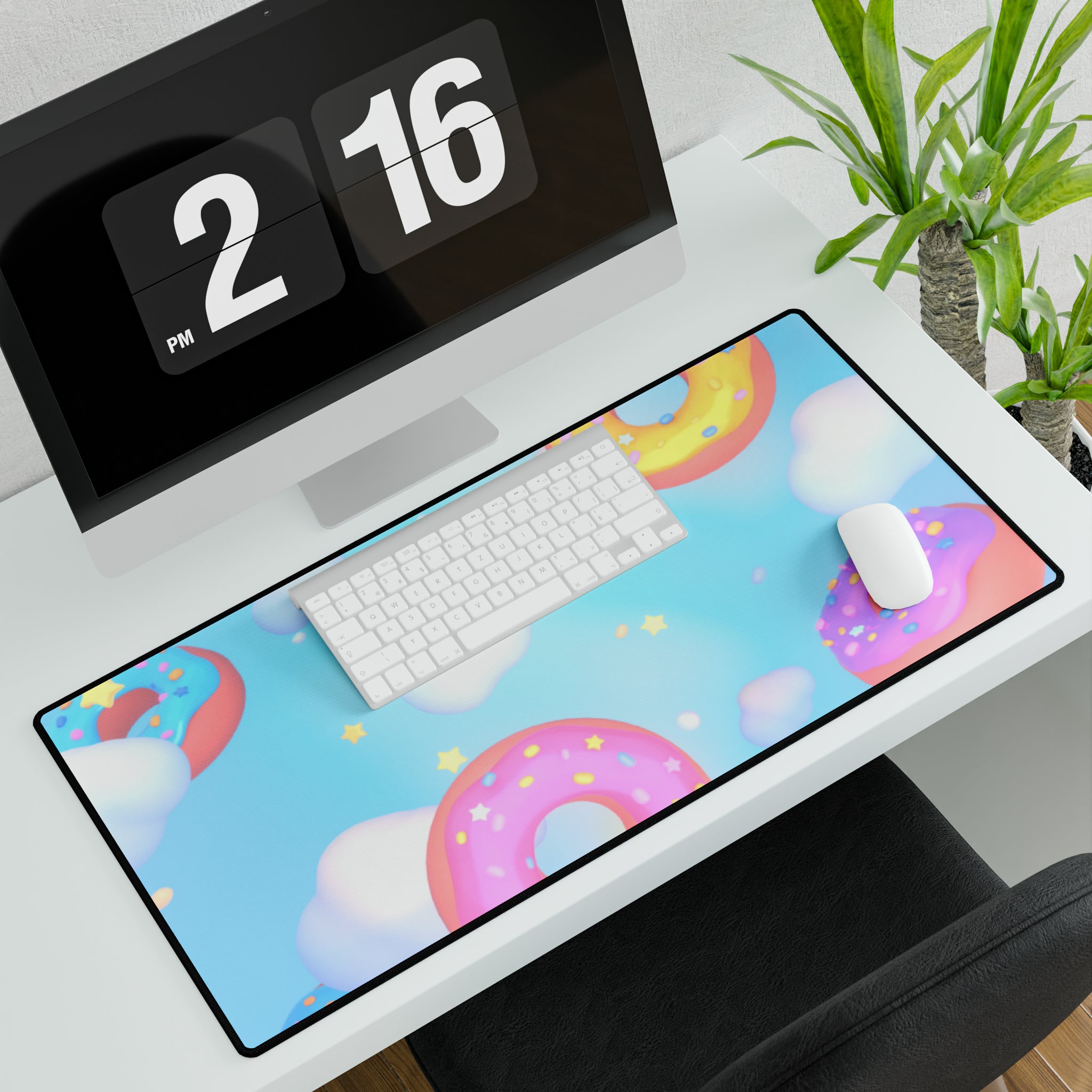 Kawaii Donuts Desk Mat