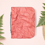 Wrinkled Red Coral Paper Book Cover
